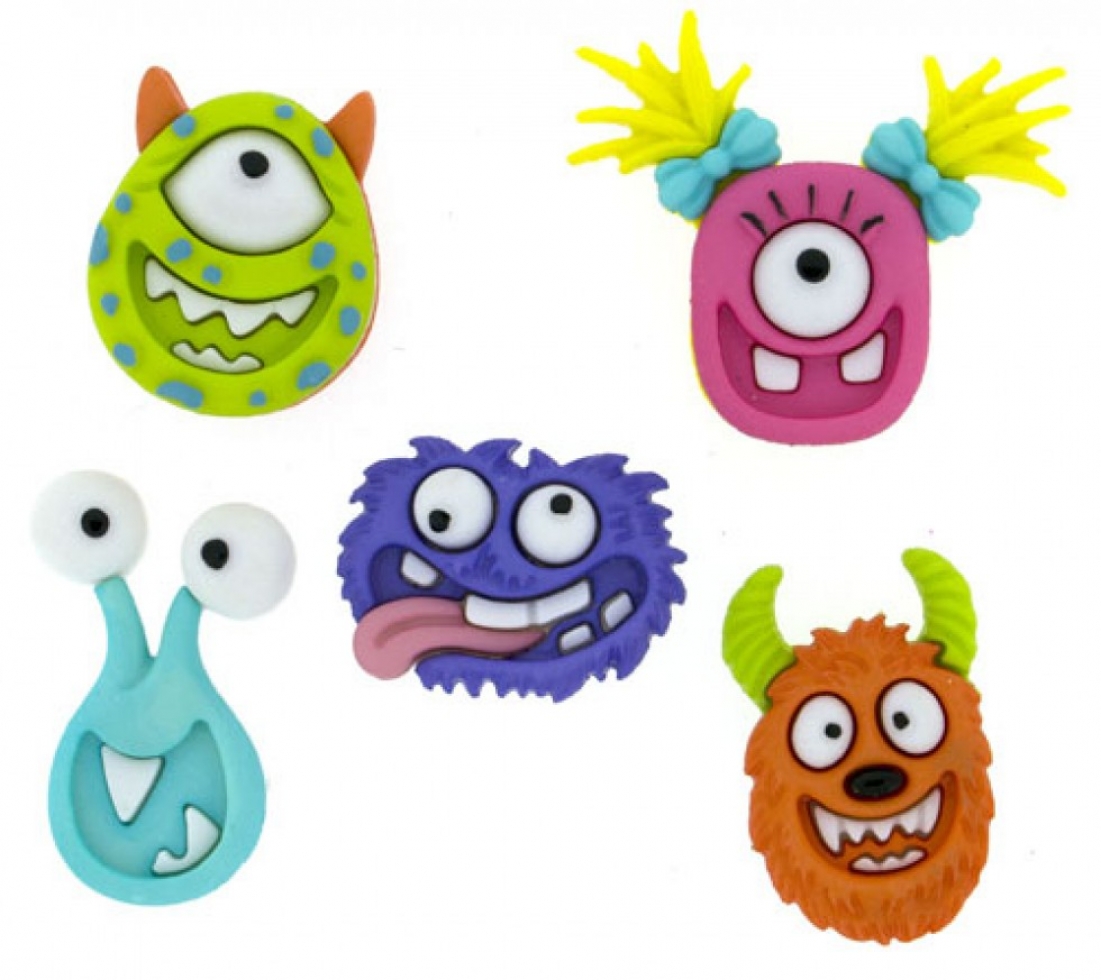 Dress It Up Mad for Monsters Buttons
