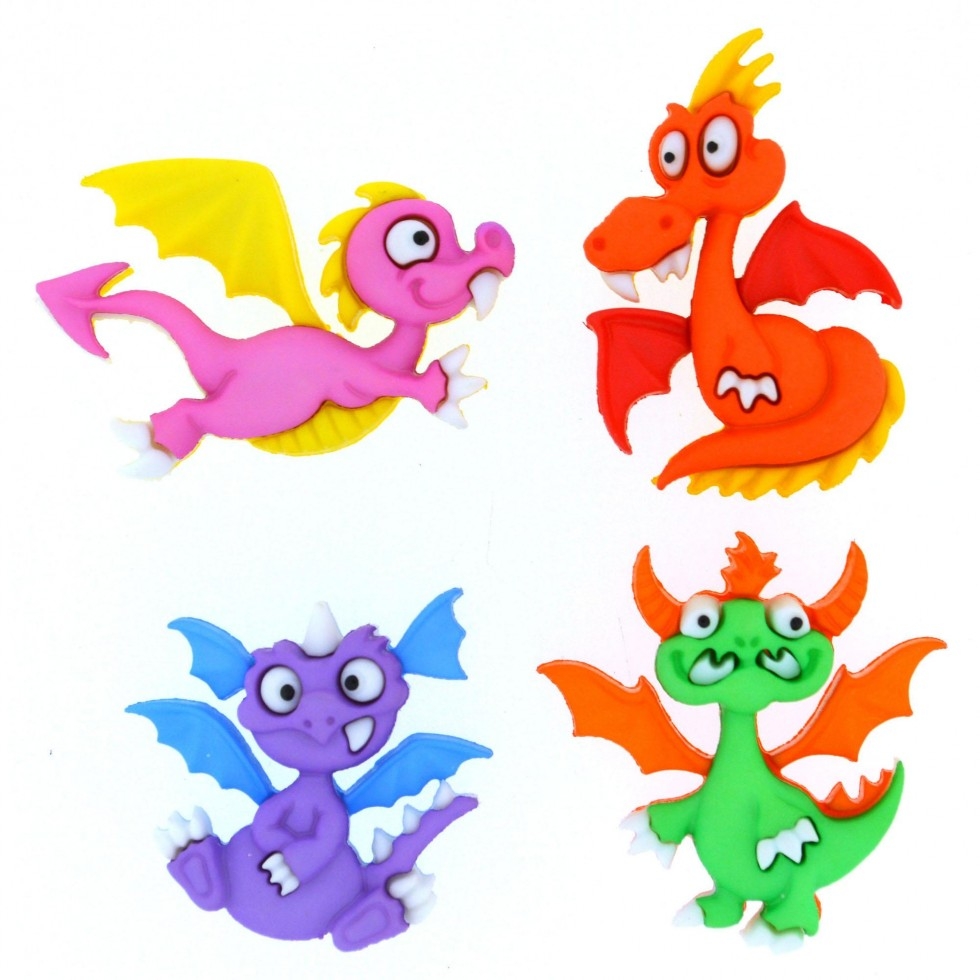 Dress It Up Dragon Tale Buttons