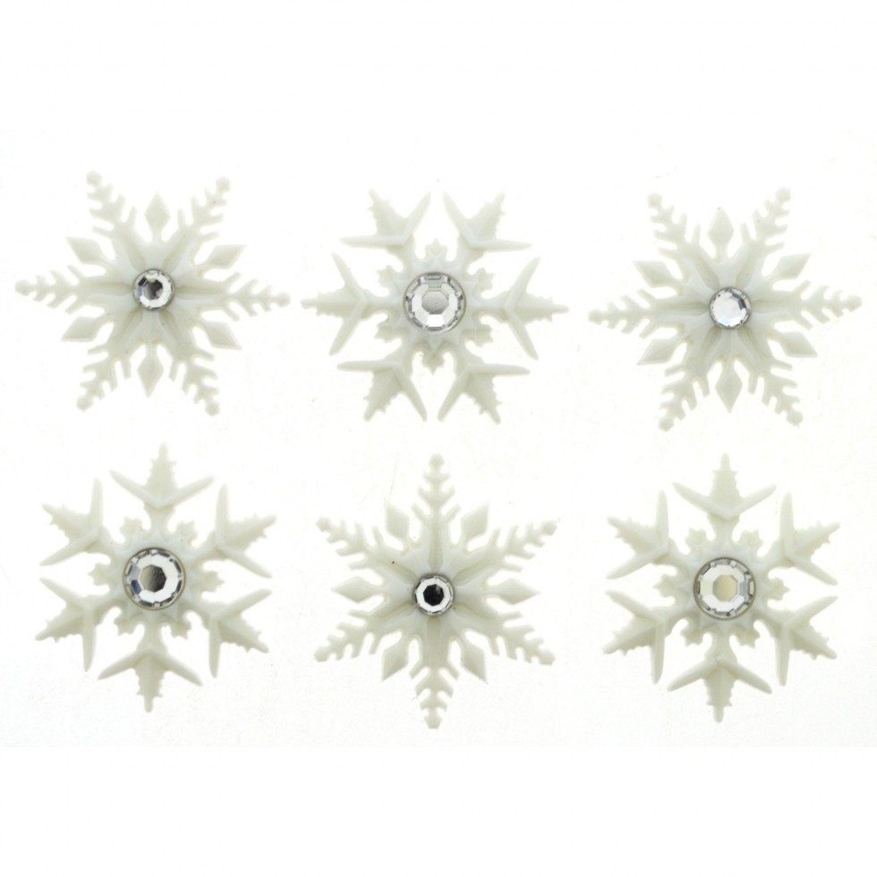 Dress It Up Fancy Snowflakes Christmas Buttons