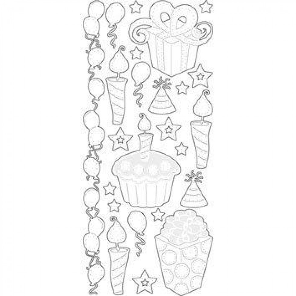 Transparent Stickers Party Gold