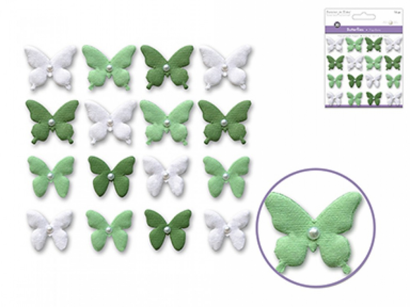 Craft Decor Butterfly Embellishments Emerald Green