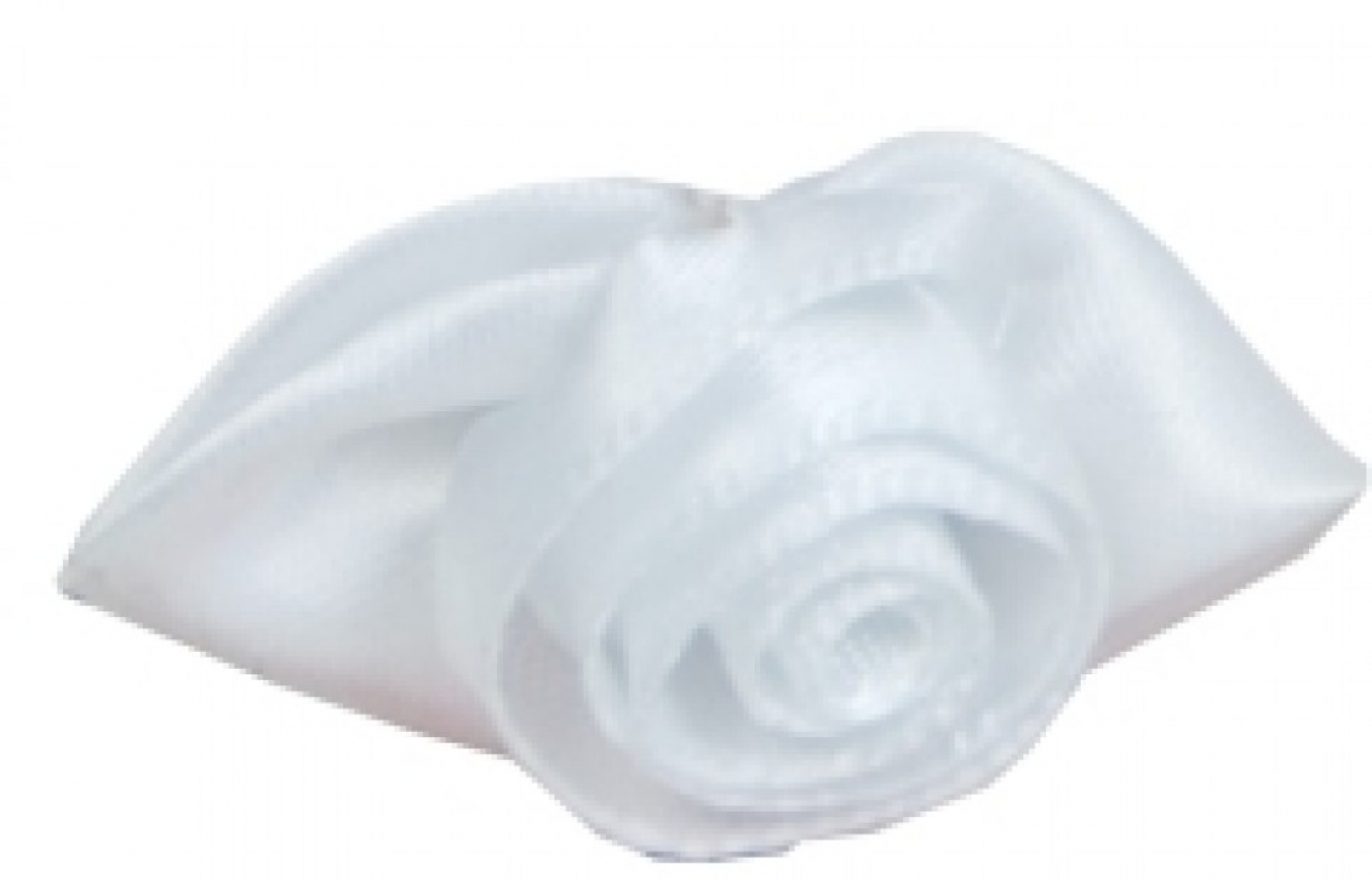 Large Ribbon Roses White Solid