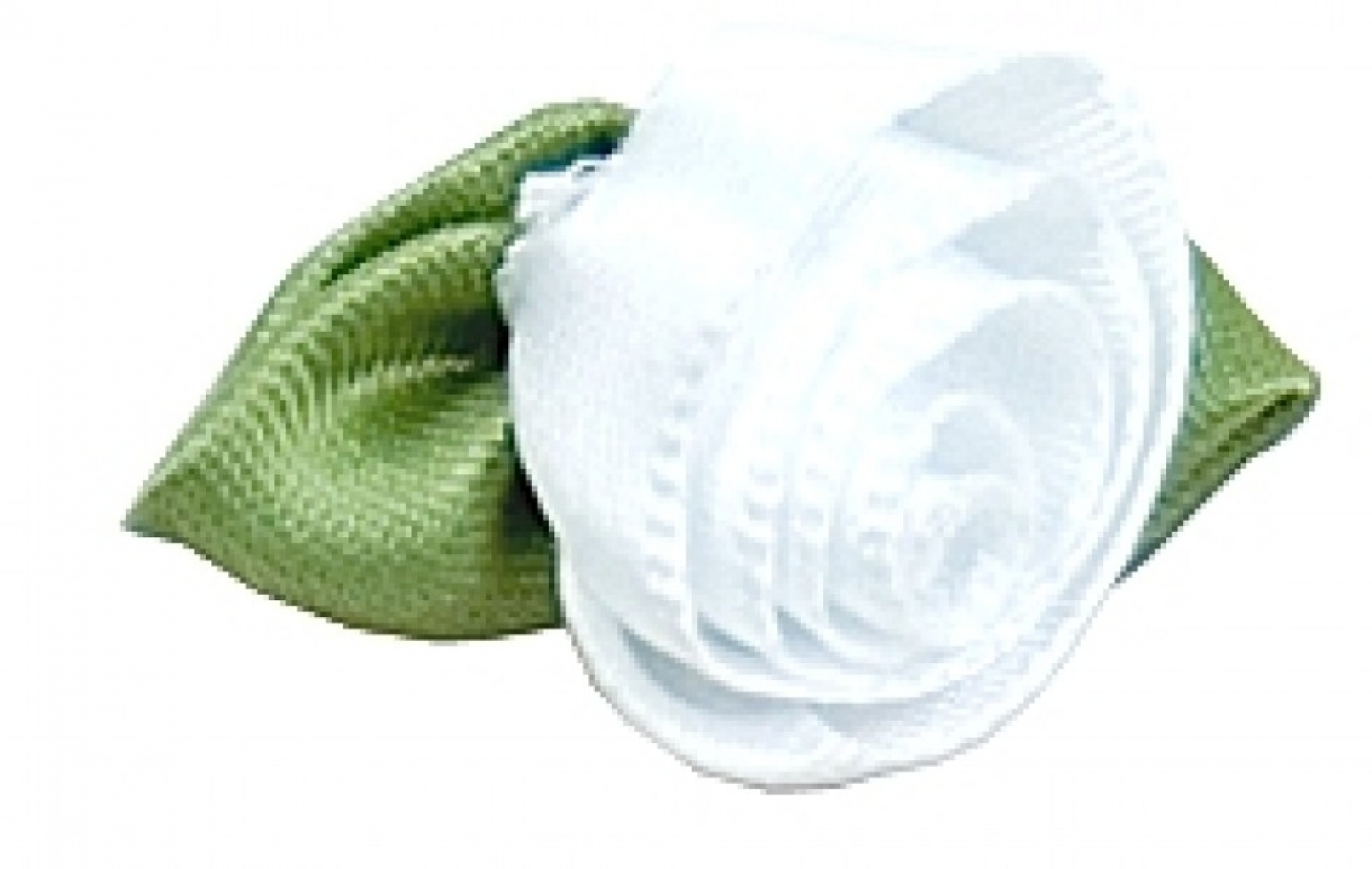 Large Ribbon Roses White