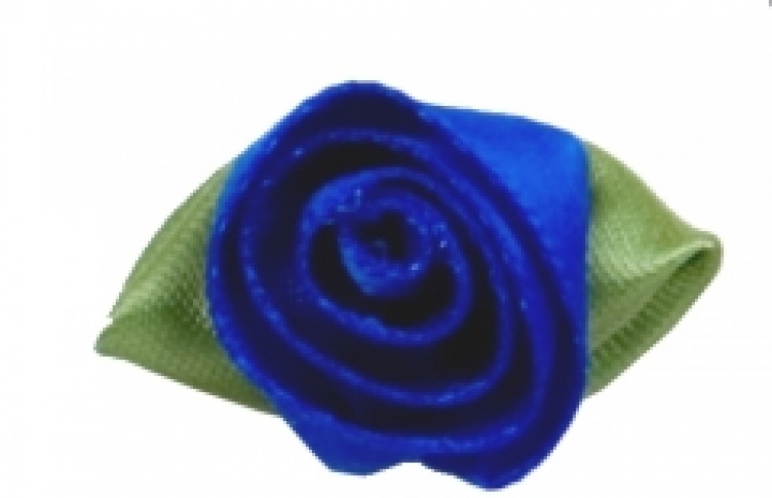 Large Ribbon Roses Royal Blue