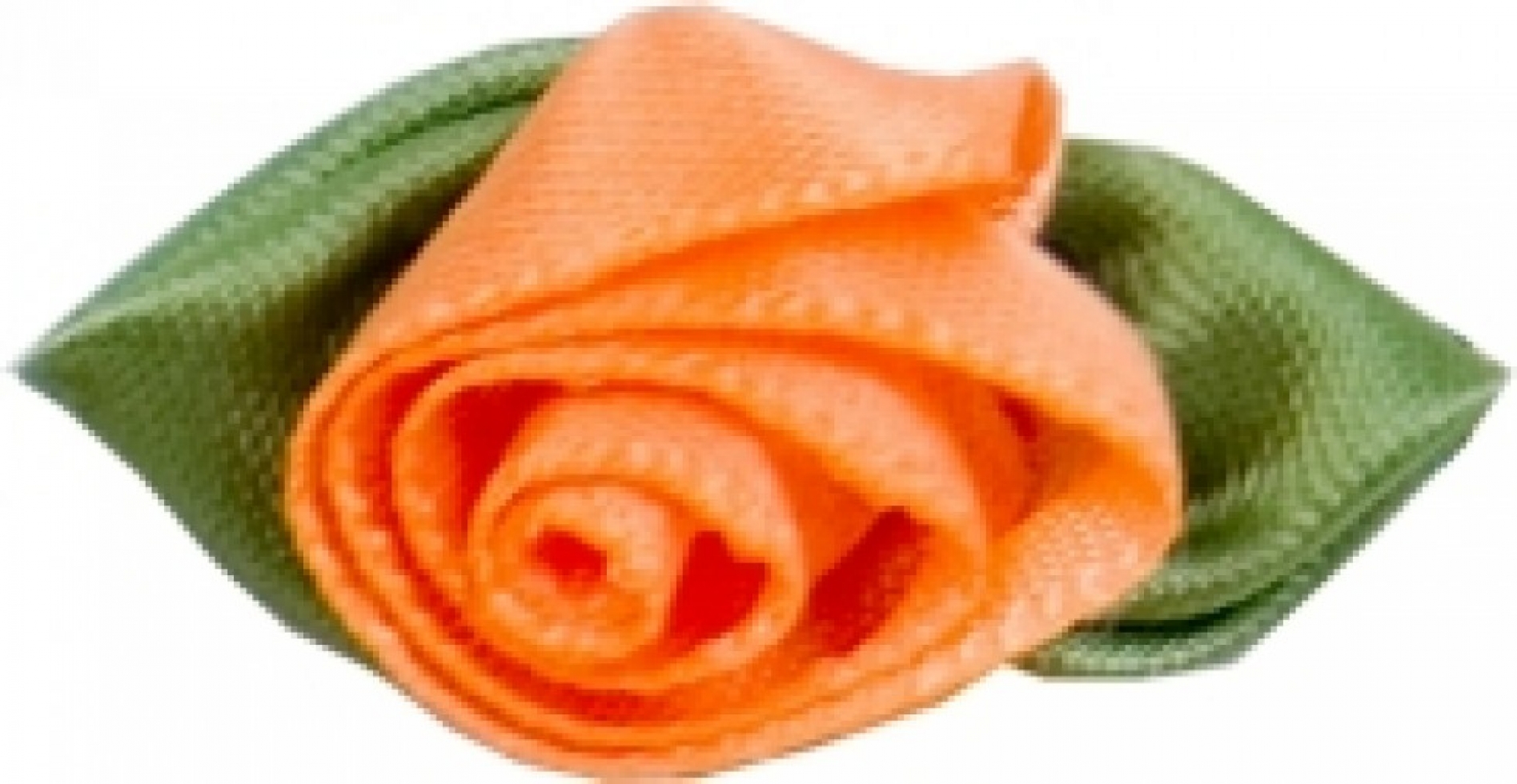 Large Ribbon Roses Dark Peach