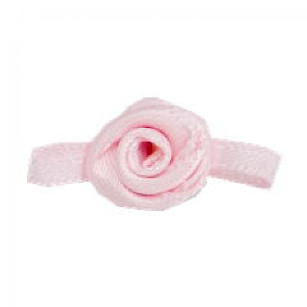 Small Ribbon Roses Pale Pink Solid