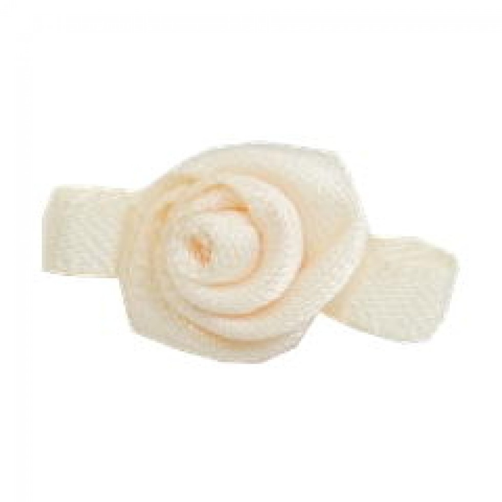Small Ribbon Roses Cream Solid