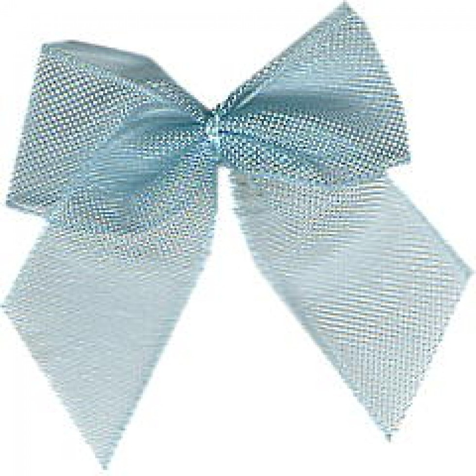 Chiffon Ribbon Bows Light Blue