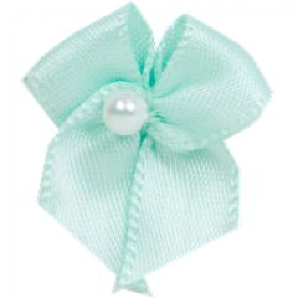 Ribbon Bows With Pearl Mint