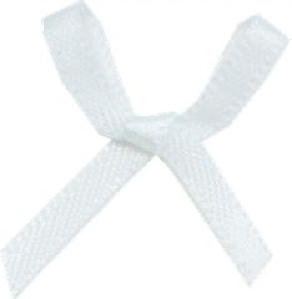 Mini Ribbon Bows White