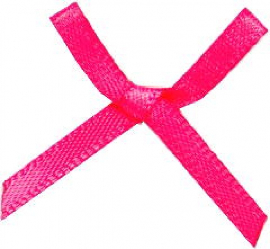 Mini Ribbon Bows Shocking Pink