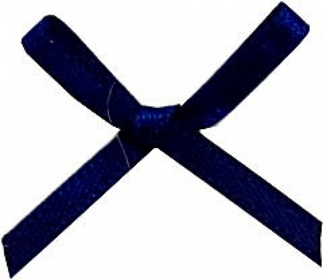 Mini Ribbon Bows Navy Blue