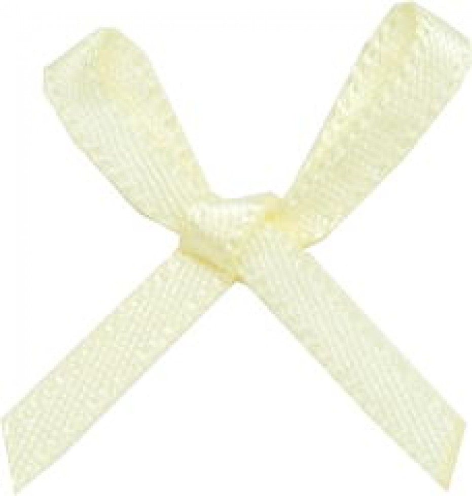 Mini Ribbon Bows Baby Maize