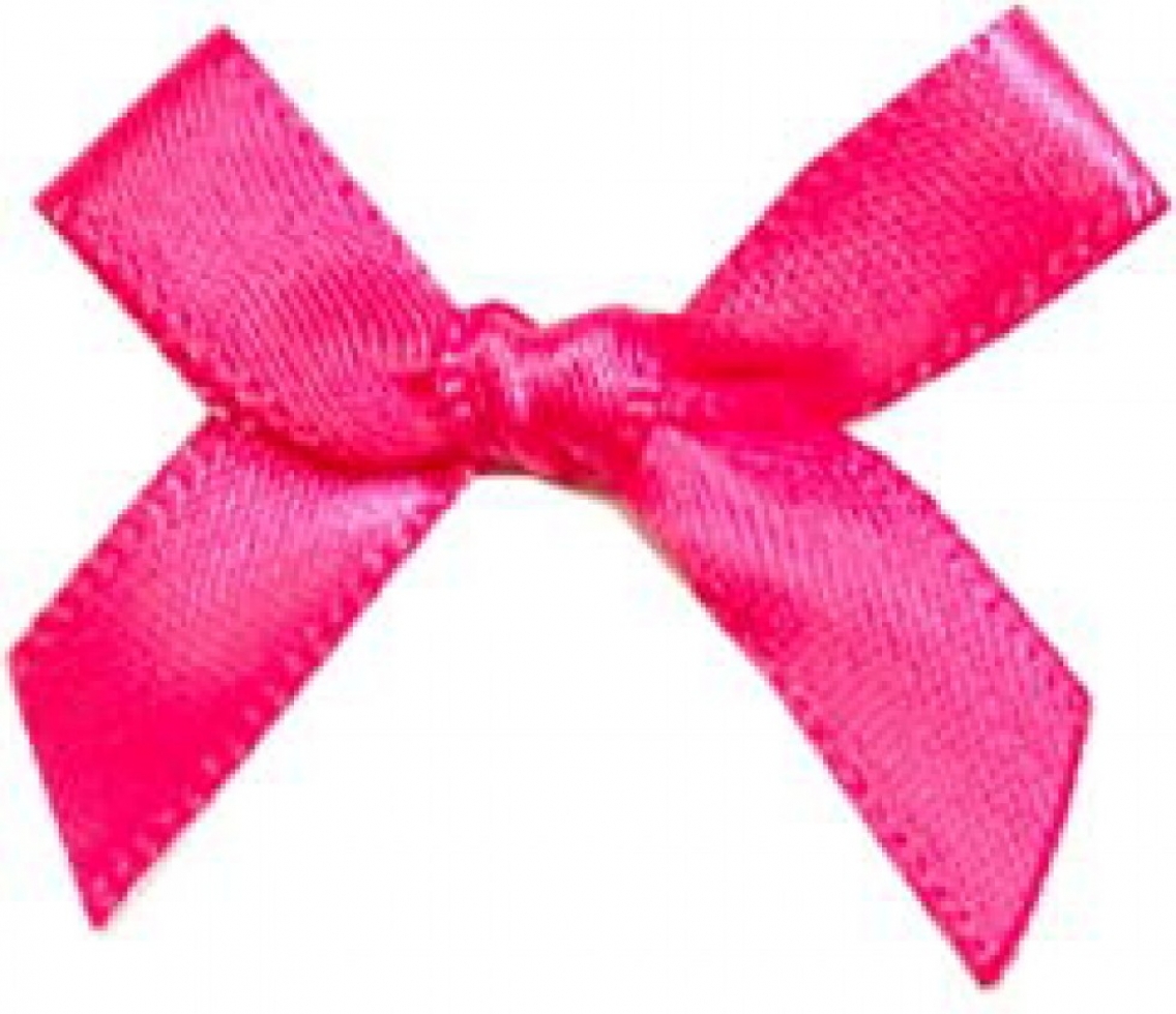 Small Ribbon Bows Shocking Pink