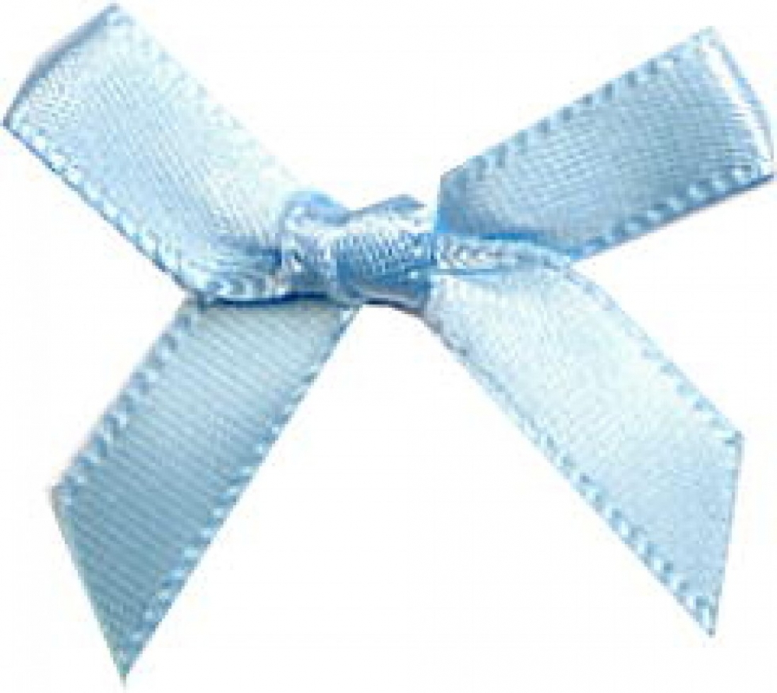 Small Ribbon Bows Light Blue