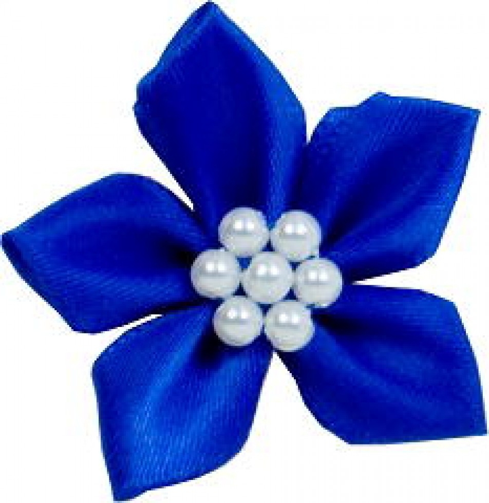Satin Ribbon Stars Royal Blue