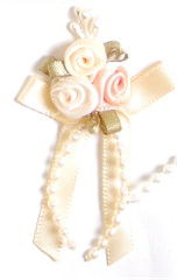 Rose on Ribbon Bow Cream Mix