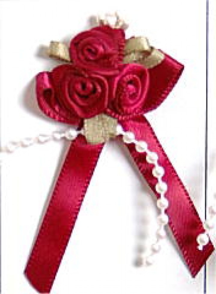 Rose on Ribbon Bow Wine