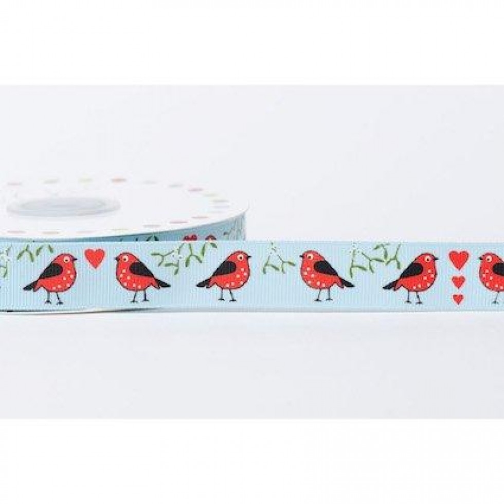 Reel Chic Christmas Grosgrain Ribbon Light Blue