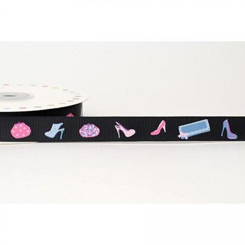 Reel Chic Shoes Grosgrain Ribbon Black
