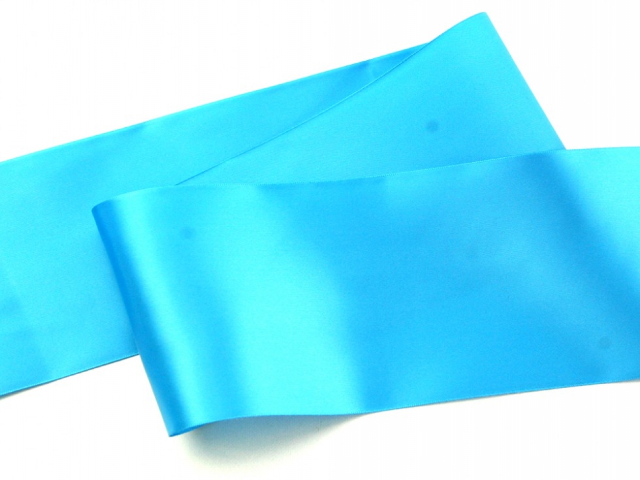 Reel Chic Wide Satin Sash Ribbon Turquoise