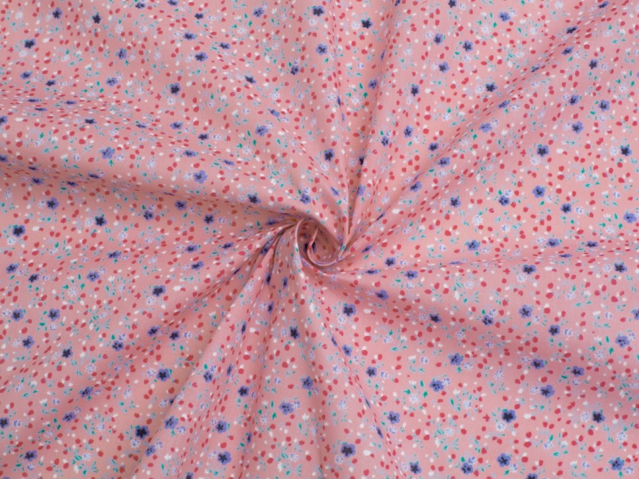 Printed Polycotton Fabric Pink