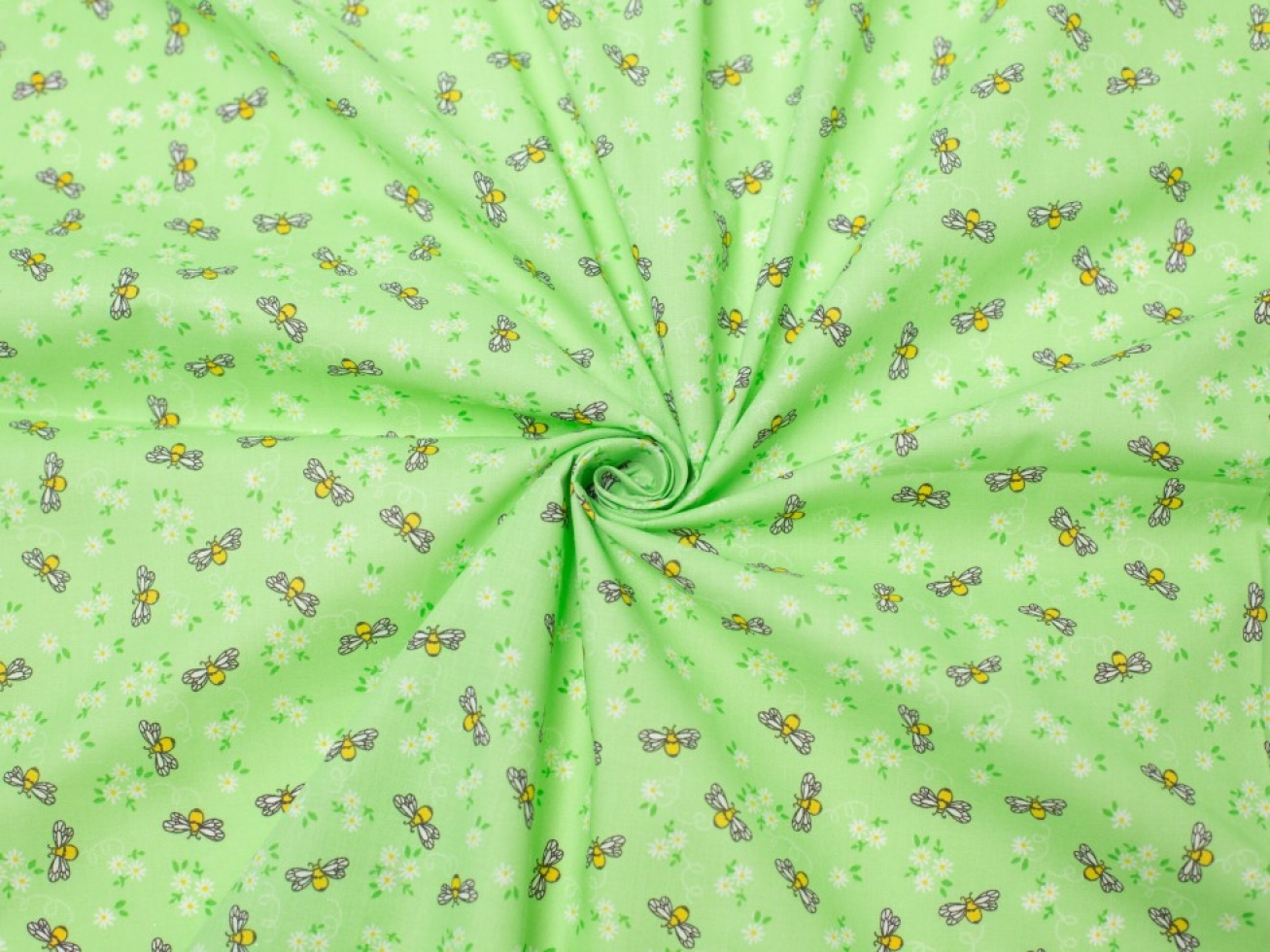 Printed Polycotton Fabric Green