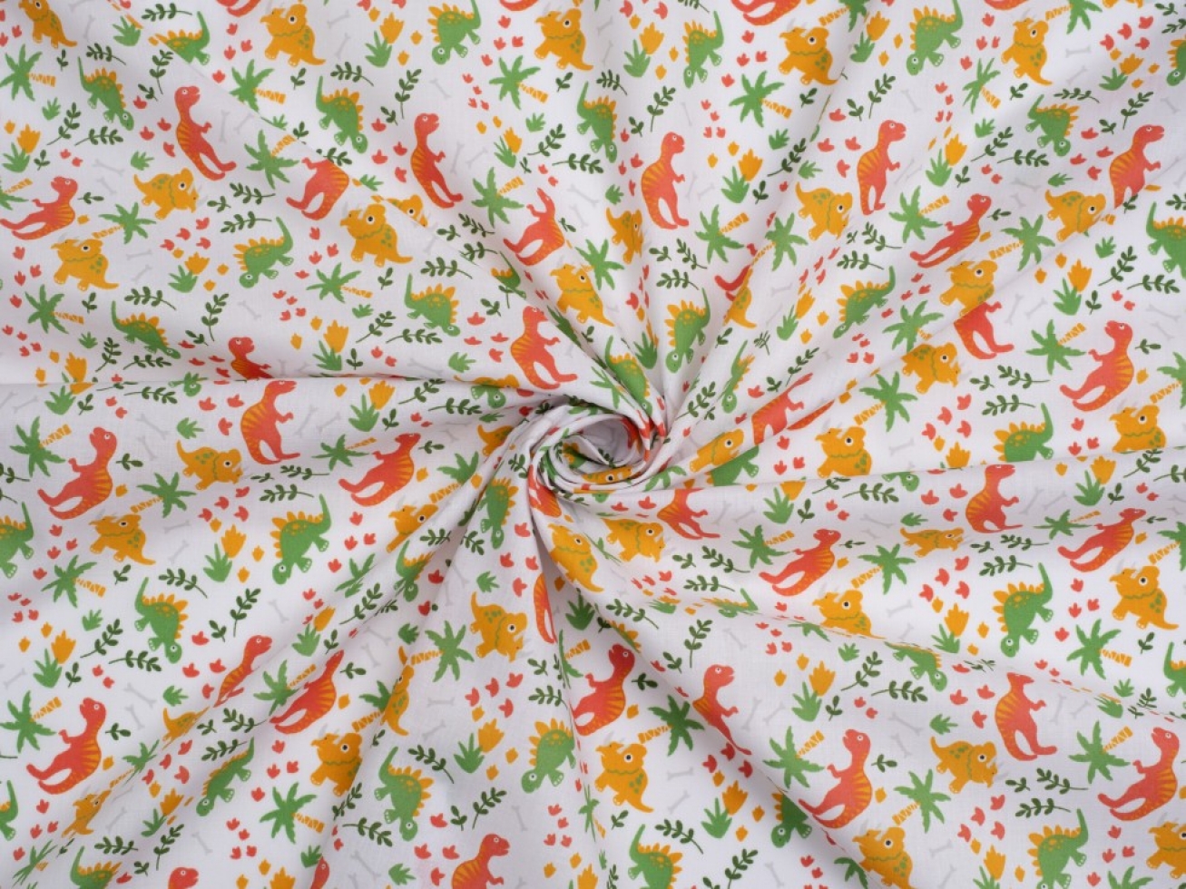 Printed Polycotton Fabric Green