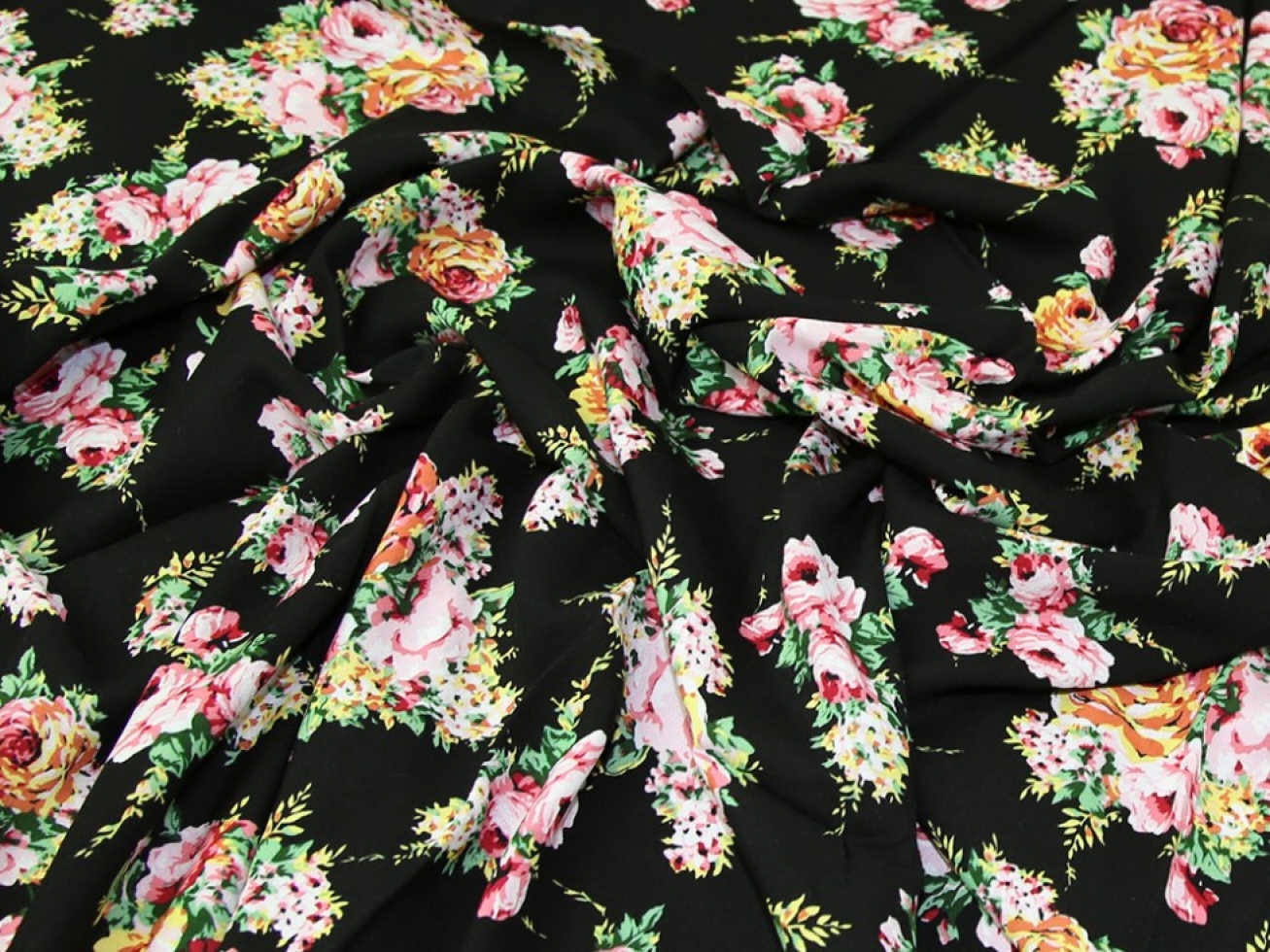 Viscose Challis Fabric Pink
