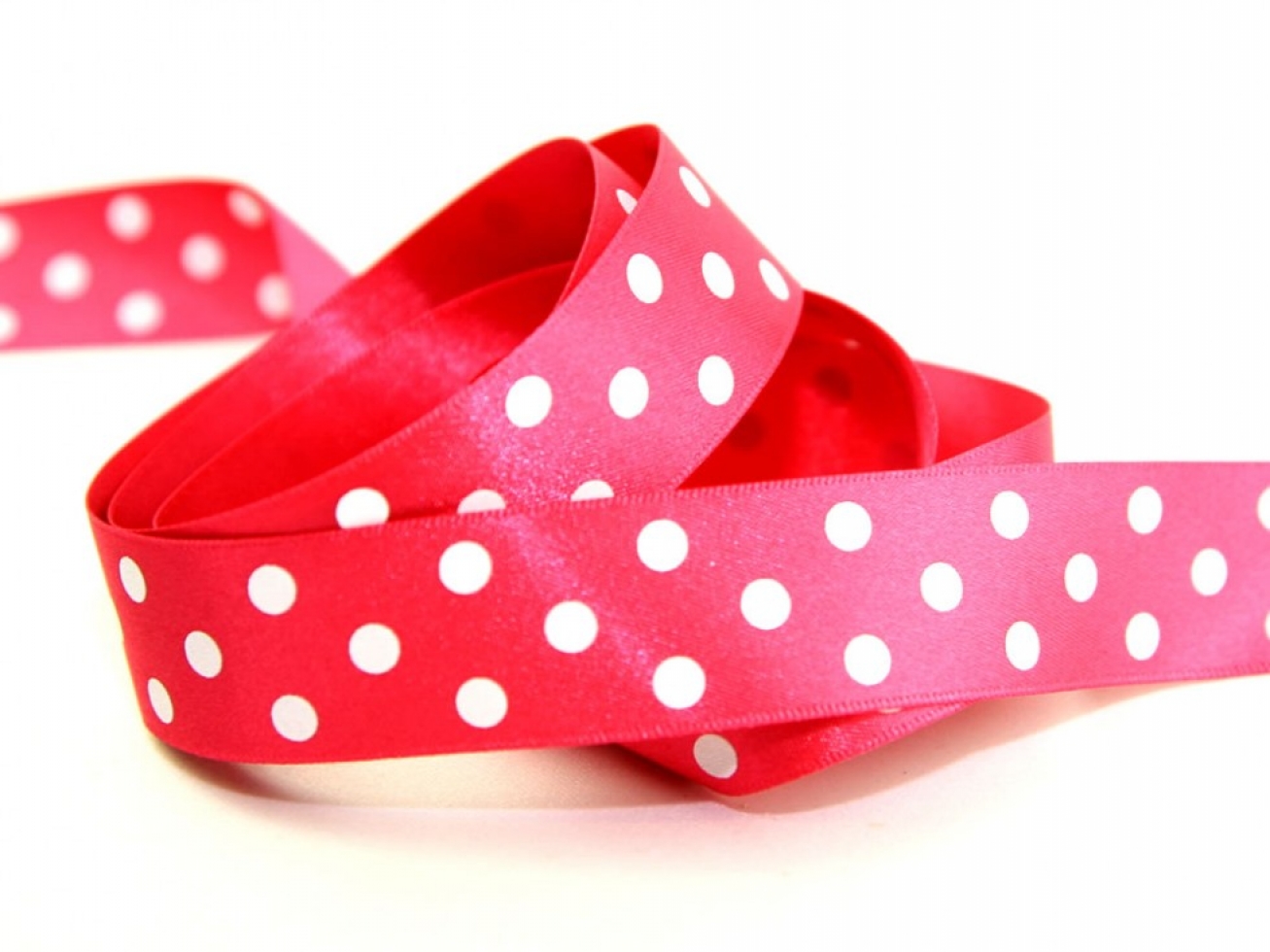 Berisfords Polka Dot Ribbon 72 Shocking Pink