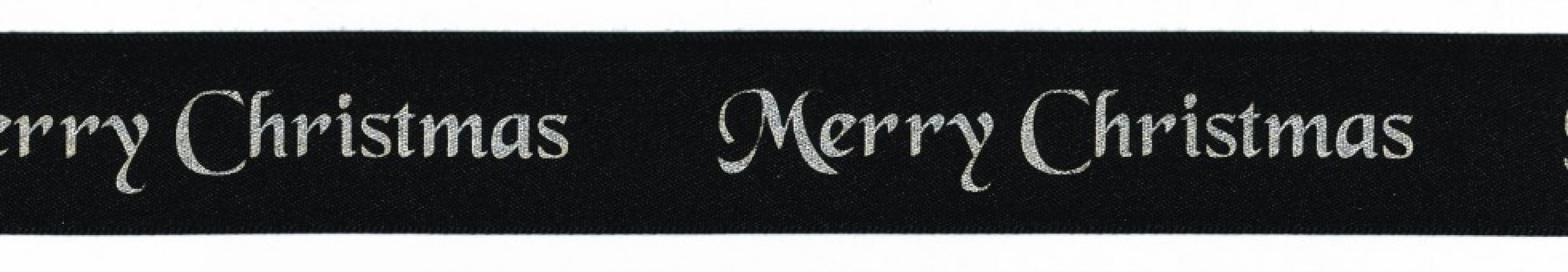Berisfords Merry Christmas Ribbon 10 Black