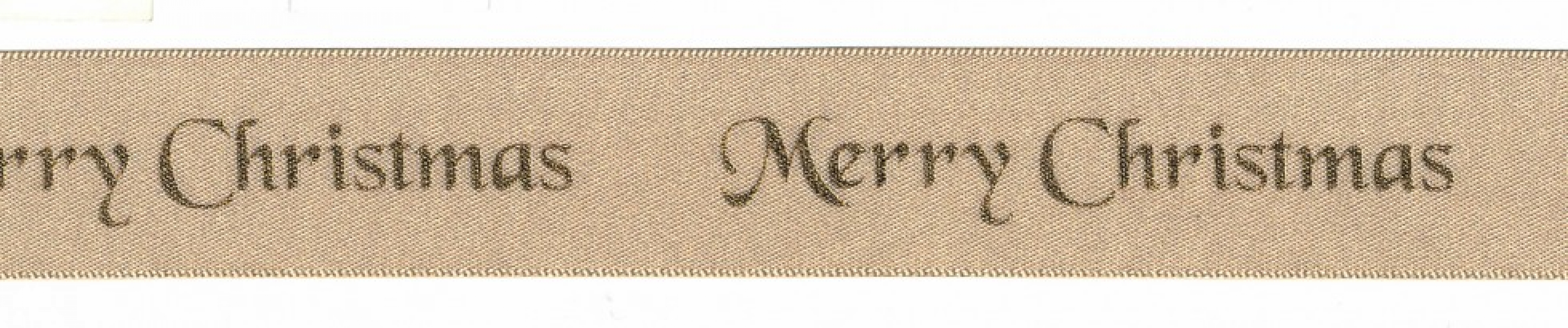 Berisfords Merry Christmas Ribbon 50 Cream