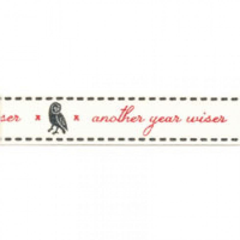 Berisfords Wise Owl Ribbon 1 Red