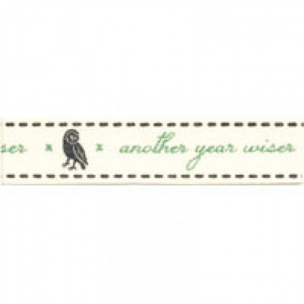Berisfords Wise Owl Ribbon 2 Green