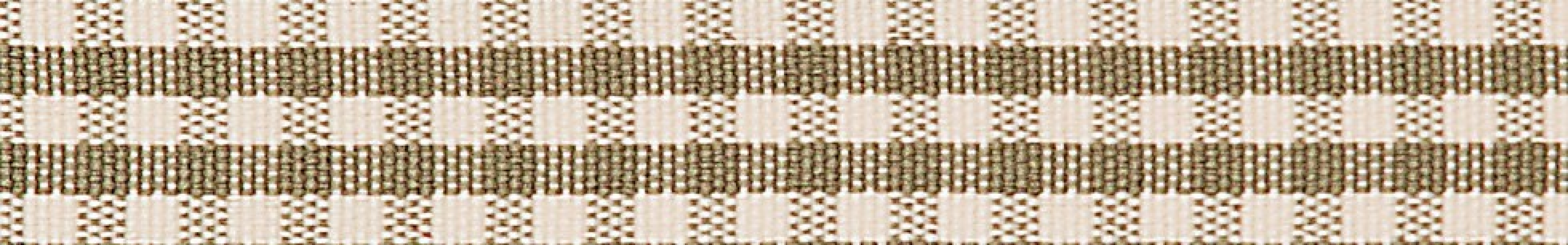 Berisfords Rustic Gingham Ribbon Ivory Cloudy Green
