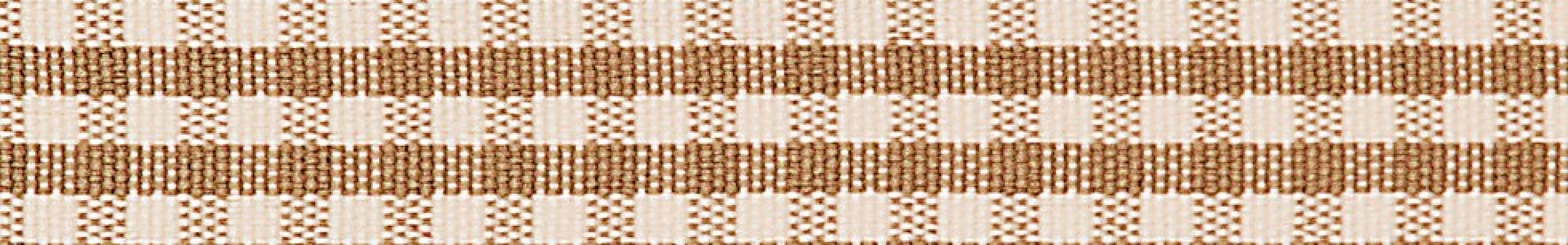Berisfords Rustic Gingham Ribbon Ivory Oatmeal