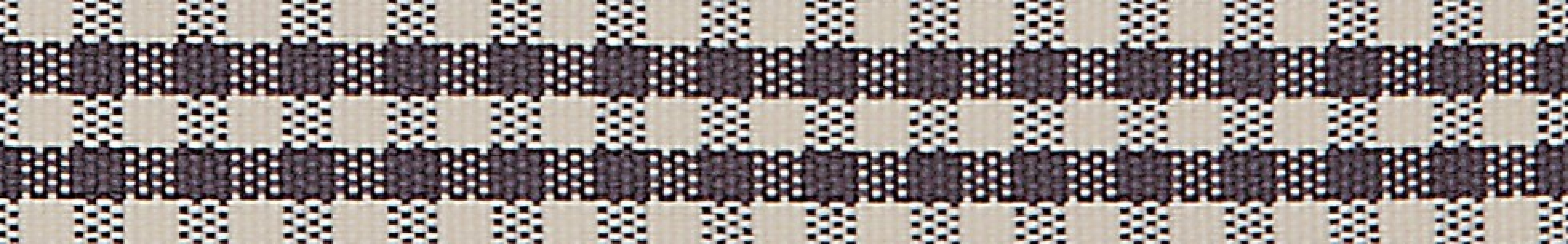 Berisfords Rustic Gingham Ribbon Ivory Wardle Grey