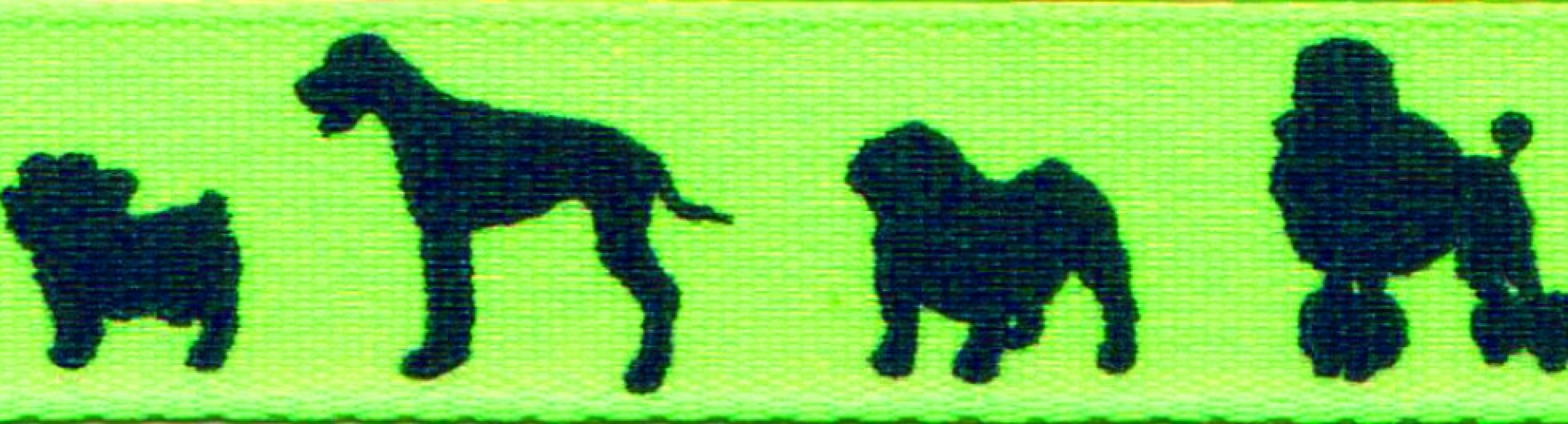 Berisfords Dogs Ribbon 7 Kiwi