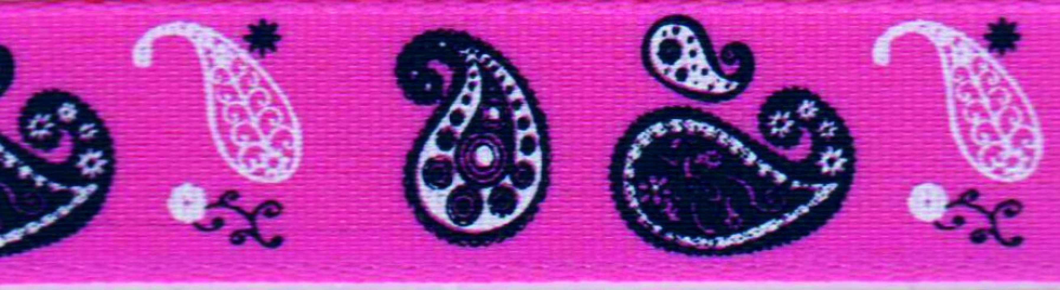 Berisfords Paisley Ribbon 4 Pink