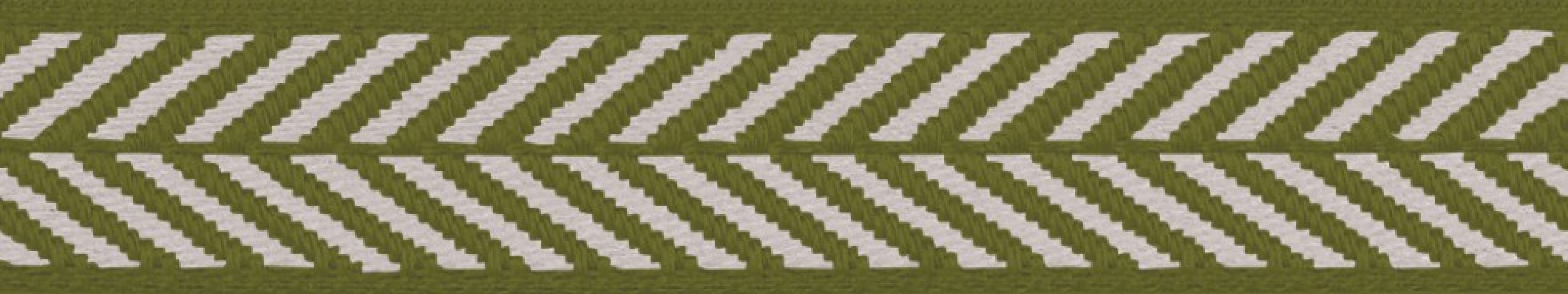 Berisfords Herringbone Woven Ribbon Cypress