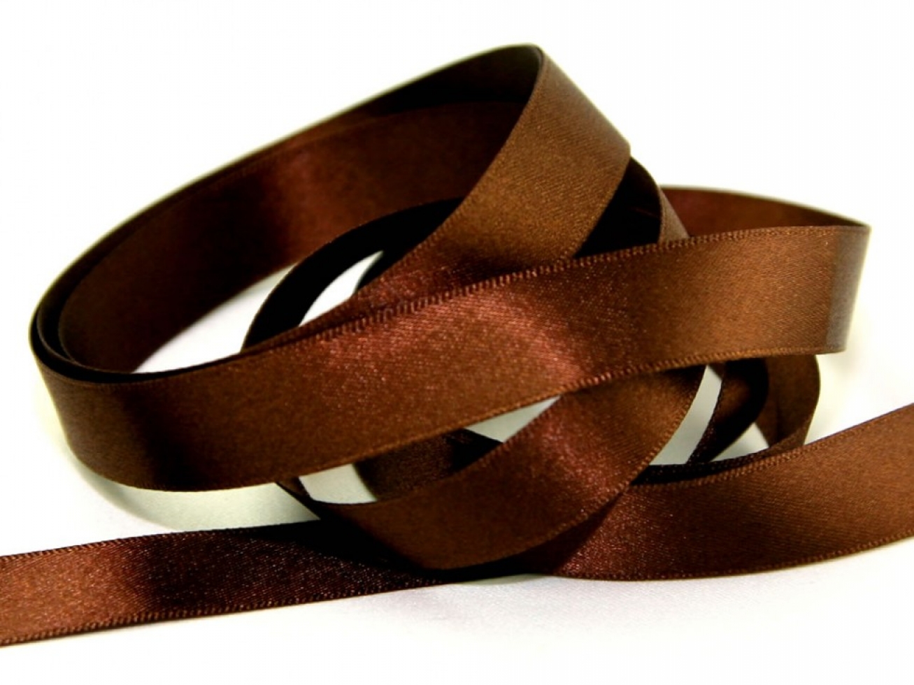 Berisfords Double Faced Satin Ribbon 25 Dark Brown