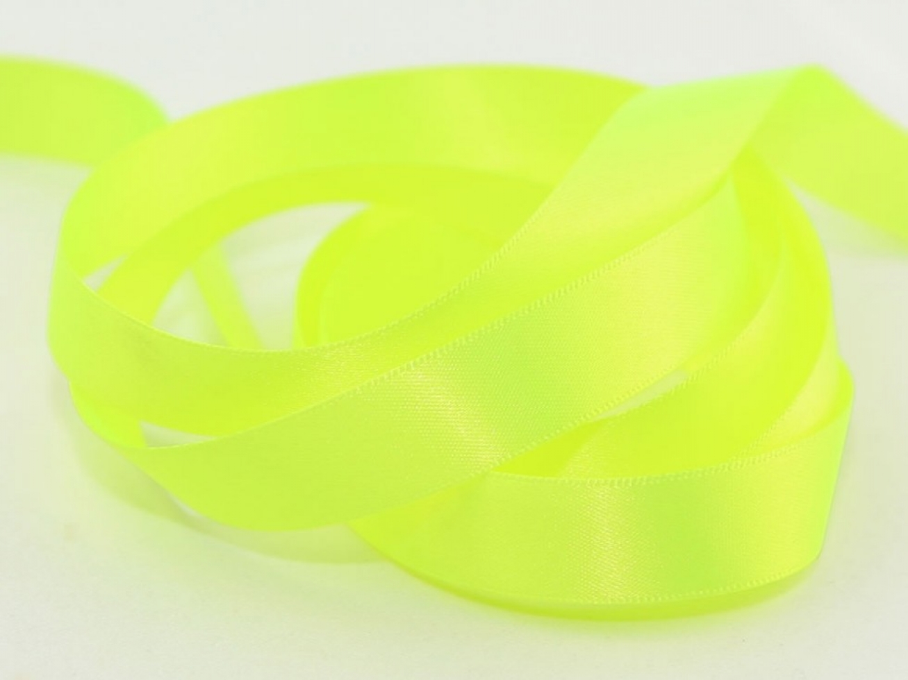 Berisfords Double Faced Satin Ribbon 6846 Fluorescent Yellow