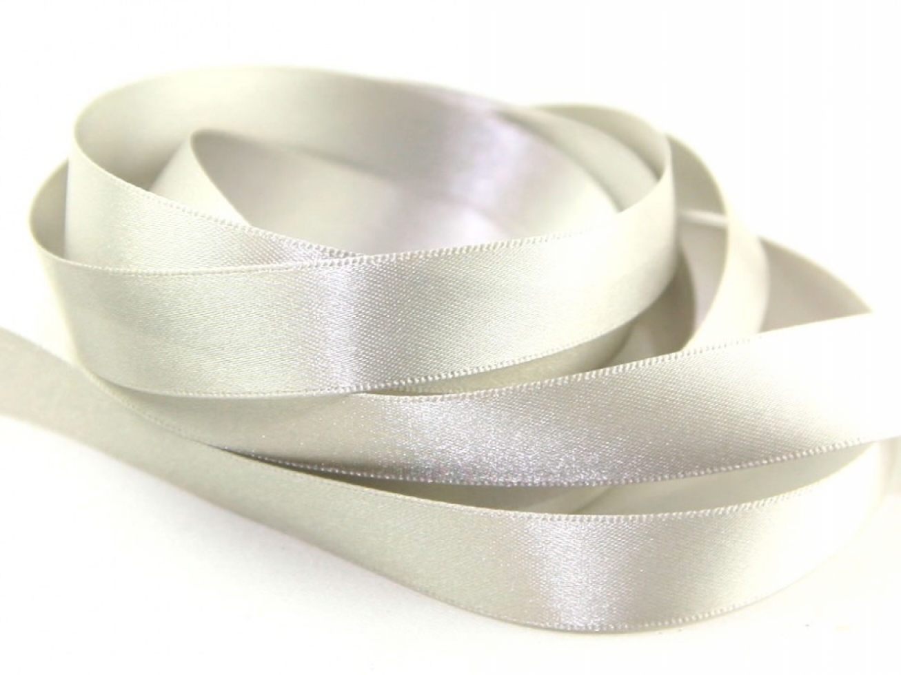 Berisfords Double Faced Satin Ribbon 18 Silver Grey