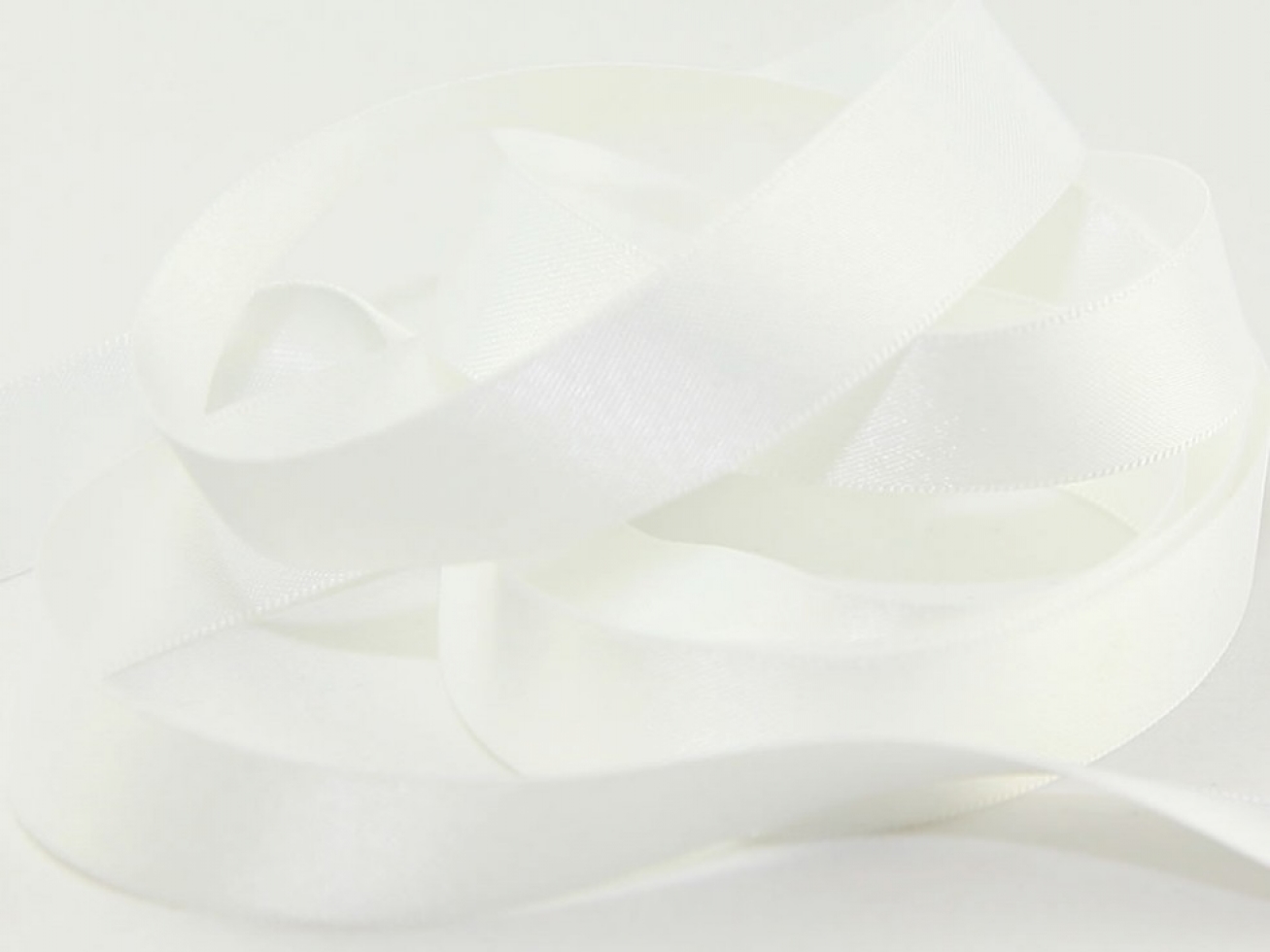 Berisfords Double Faced Satin Ribbon 1 White