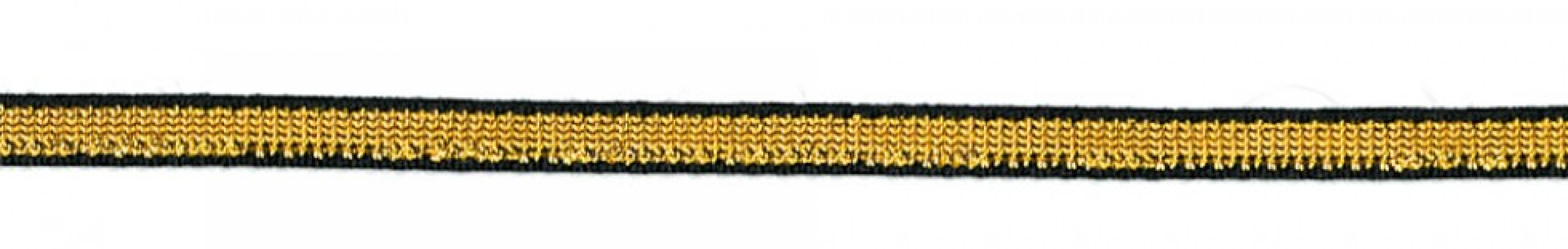 Berisfords Dragonfly Metallic Ribbon 4 Black/Gold