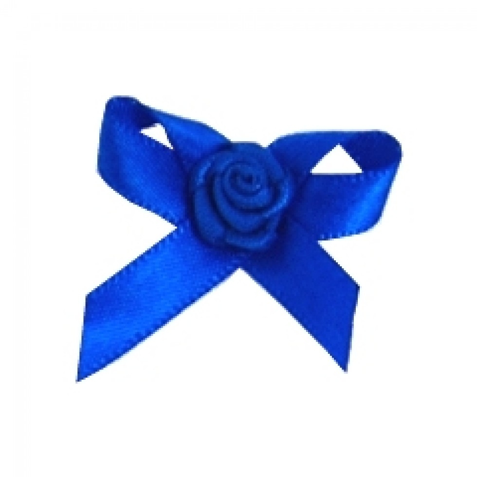 Berisfords Ribbon Rose Centred Bows 352 Electric Blue