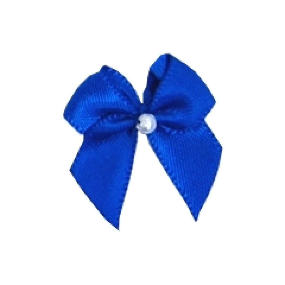 Berisfords Ribbon Pearl Crossover Bows 352 Electric Blue
