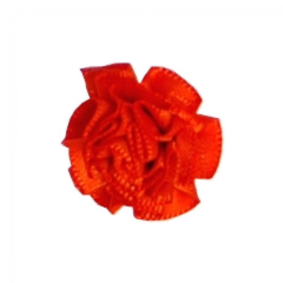 Berisfords Ribbon Ruched Rosettes 761 Autumn Orange