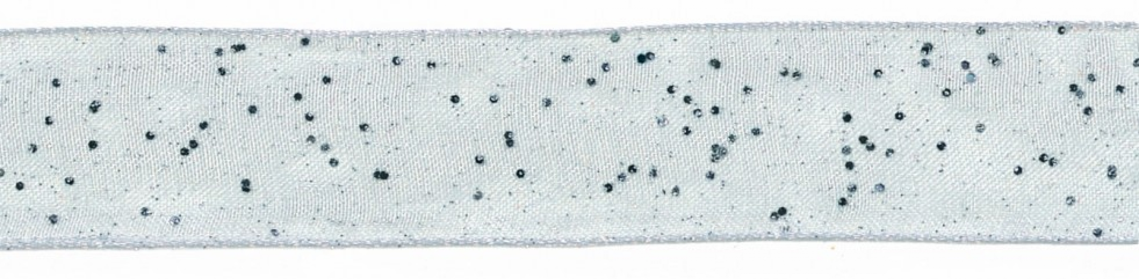 Berisfords Random Glitter Ribbon 1 White