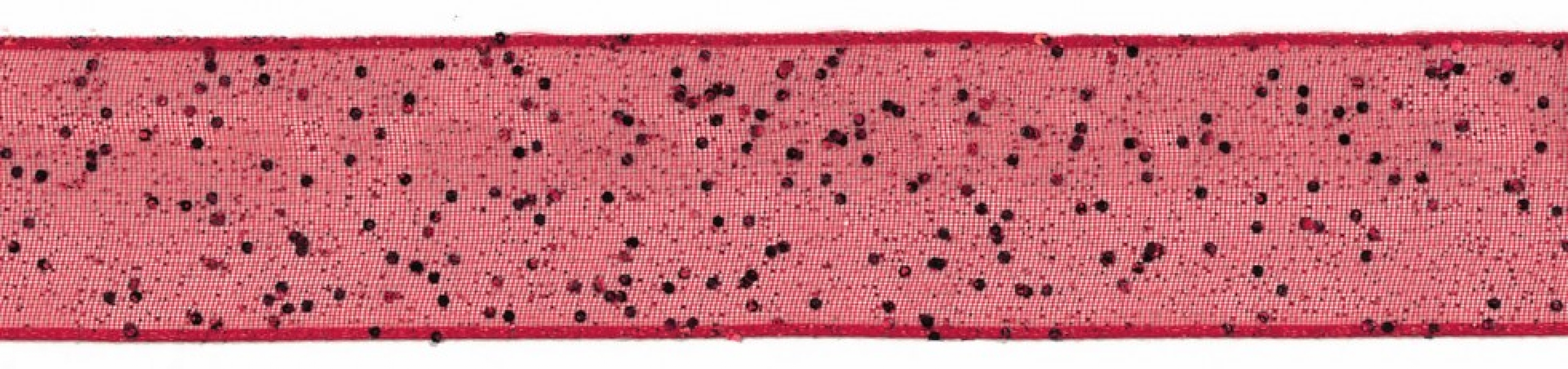 Berisfords Random Glitter Ribbon 15 Red
